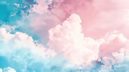 Naklejka premium watercolor pastel pink with tranquil sky blue
