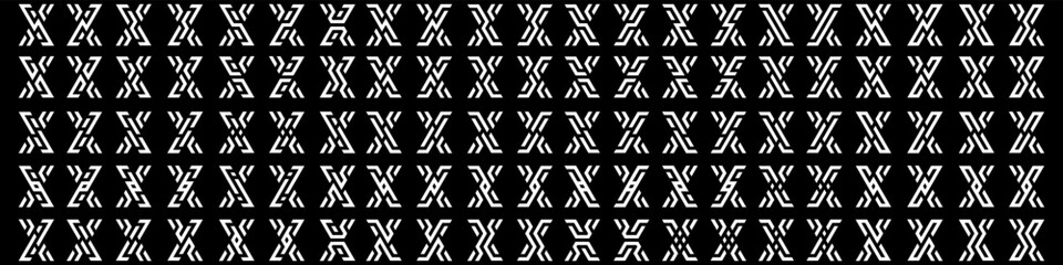 Mega collection letter x logo design. modern logotype x design with white color. vector illustration