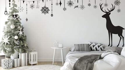 Christmas-themed wall decals