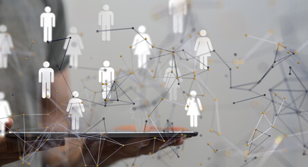 conference Digital Network and data concept 3d