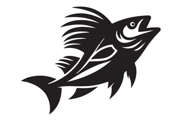 vector silhouette image of a fish