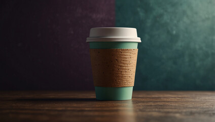 Generative AI coffee cup blank space customize logo branding promotional merchandise