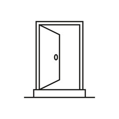 entrance door icon illustration