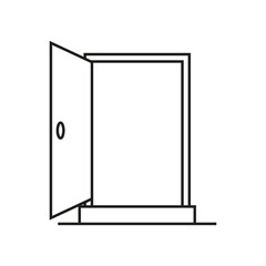 entrance door icon illustration