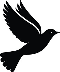 Bird icon vector illustration black bird