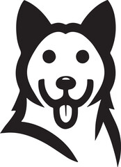 Dog icon vector illustration black dog logo icon