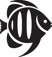 Fish icon vector illustration black fish logo icon