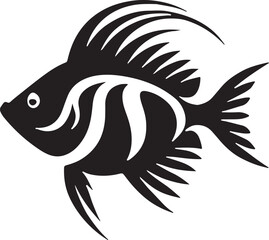 Fish icon vector illustration black fish logo icon