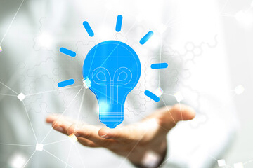 Neural network 3D illustration. Big data and cybersecurity