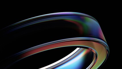 Abstract colorful shape, minimalist background design, 3d render