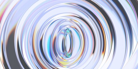 Abstract colorful shape, 3d render