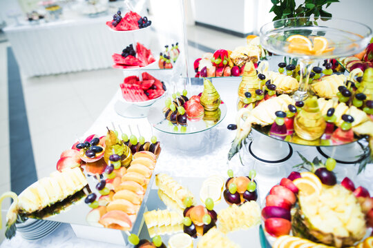 Buffet with a variety of delicious sweets, food ideas, celebration