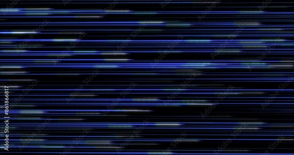 Poster creative, neon lights and stripe pattern with blue color for digital wallpaper, design or abstract o