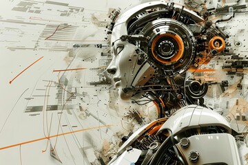 Information hi tech, mechanical technology, Media hi tech, mechanical technology Graphic Concept