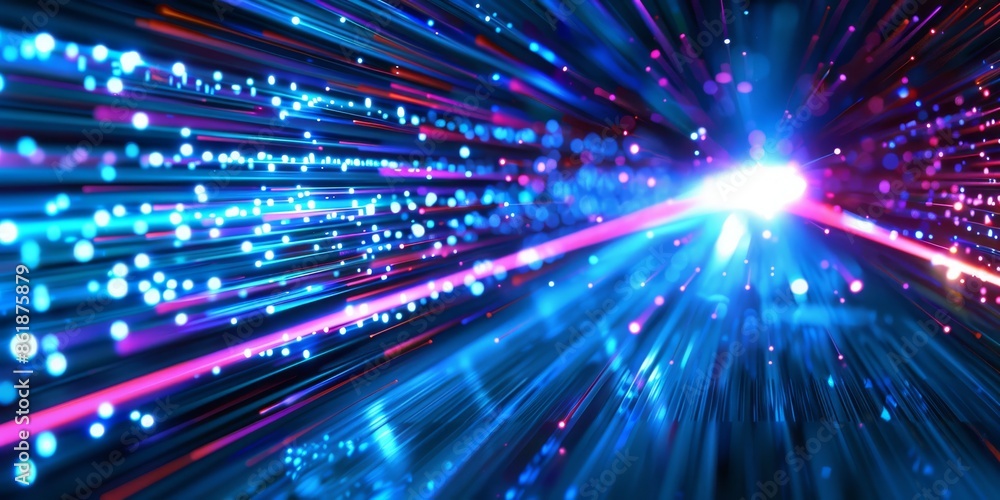 Poster dynamic light trails in abstract background create mesmerizing visual effect, captivate viewers atte