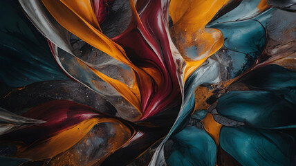 Abstract Dark Colors Composition - Artificial Art, HD Digital Design Backdrop Wallpaper.