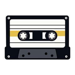 Fototapeta premium Retro Sound: Audio Cassette as Historical Audio Storage Symbol on Transparent Background