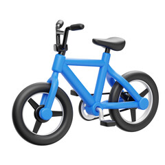 bicycle isolated on white background 3d Illustration 