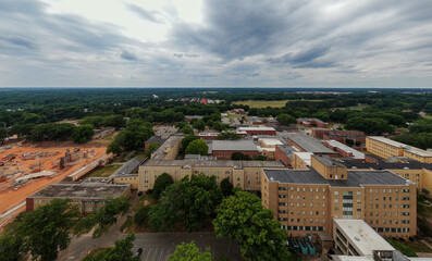 Day Light Drone Images of Dorothea Dix Park and The Downtown Raleigh North Carolina Skyline...