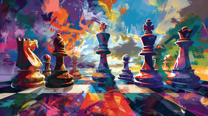 poster on the theme of chess