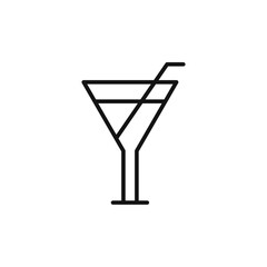 Refreshing Beverage Cocktail Icon for Menus