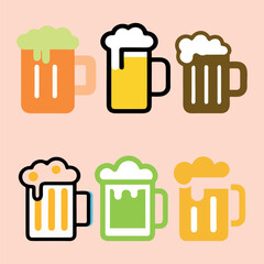 set of beer icons