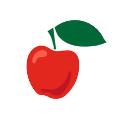 fresh apple, ripe apple icon favorite food illustration vector