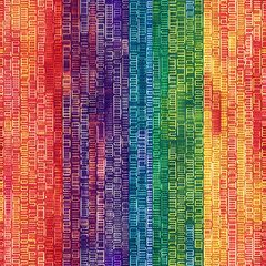 Colorful barcode pattern with abstract rainbow stripes in a vibrant design