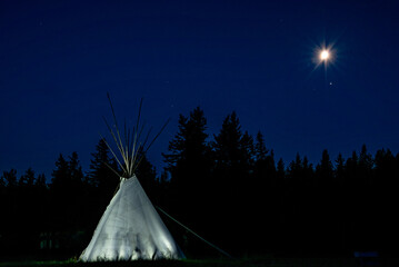 Full Moon and Teepee © David Grimes