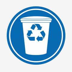 Isolated Trash Can Icon Symbol On Clean Background. Vector Garbage Container Element In Trendy Style. Generative AI