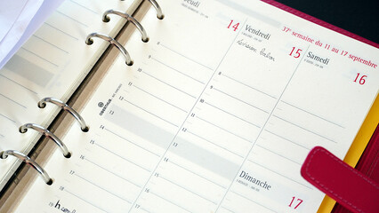 Calendrier organisation travail études agenda.