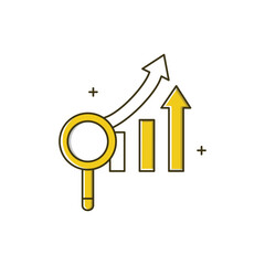 Predictive Demand Forecasting Vector Icon Design
