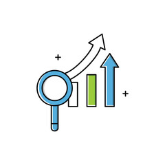 Predictive Demand Forecasting Vector Icon Design