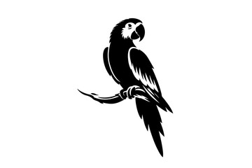 Parrot bird silhouette vector design