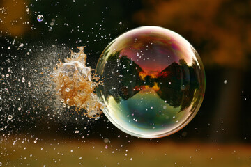 Witness aweinspiring sight bubble exploding captured in incredible photograph