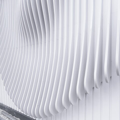 Modern Background of wavy lines and geometric shapes on white colors wall interior and exterior...