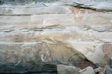 Closeup of the coastal cliff