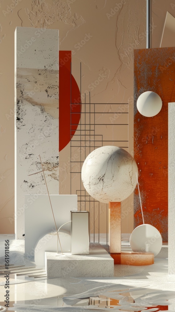 Poster cool and warm tones intersect in this abstract still life creating a sense of harmony and balance wi