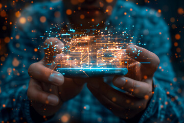 Person Using Laptop With 5G Network Displayed on Screen