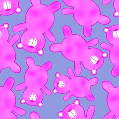 Cartoon animals seamless cute bears pattern for wrapping paper and fabrics