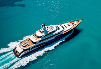 luxury yacht in the sea