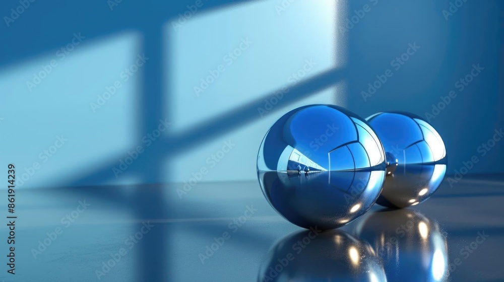 Poster polished reflective surface creating a sleek and luminous background.