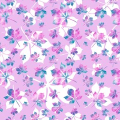 Autumn leaves seamless chestnut pattern for wrapping paper and fabrics