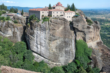 Panoramic view of Meteora Monasteries, Thessaly, Greece
