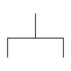 2つに分かれる分岐点線画