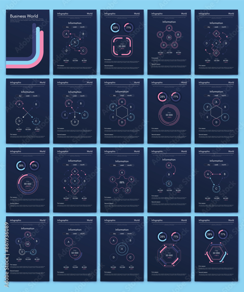 Poster vector graphics infographics with mobile phone. template for creating mobile applications, workflow 