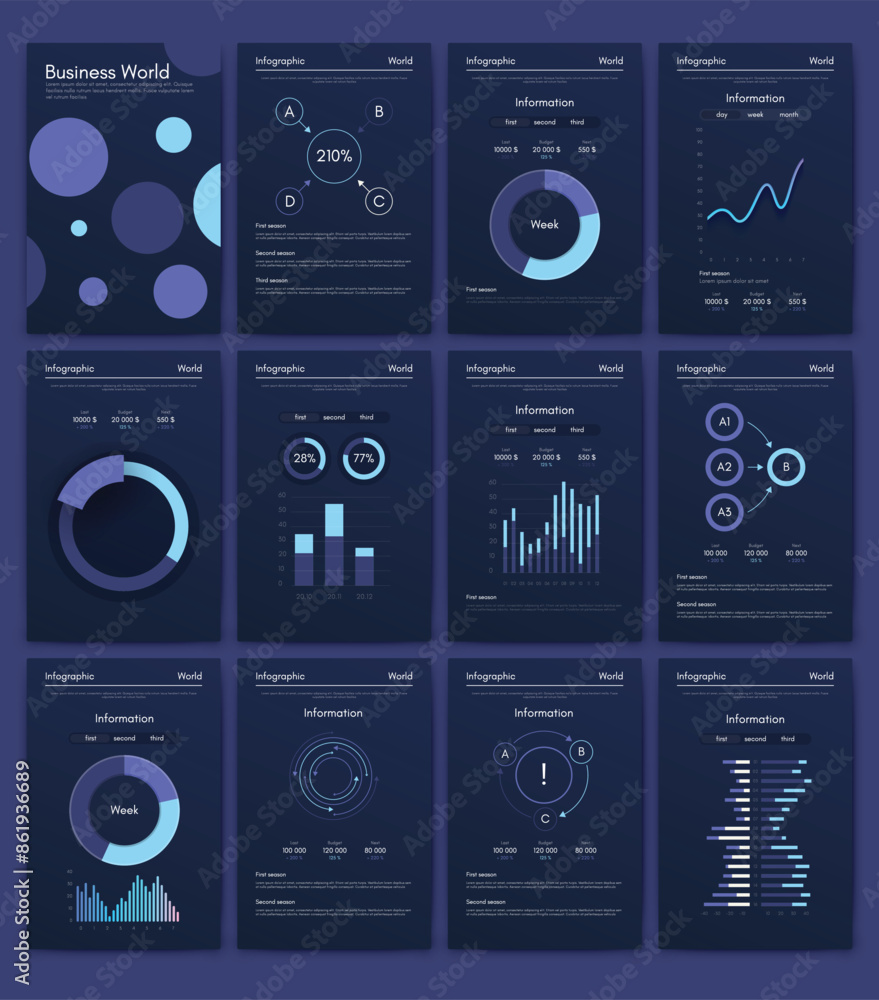 Aufkleber vector graphics infographics with mobile phone. template for creating mobile applications, workflow 