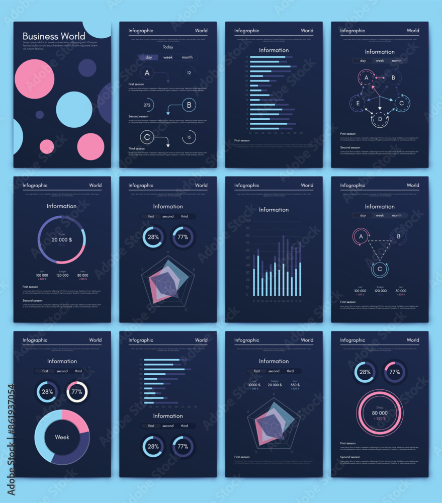 Aufkleber vector graphics infographics with mobile phone. template for creating mobile applications, workflow 