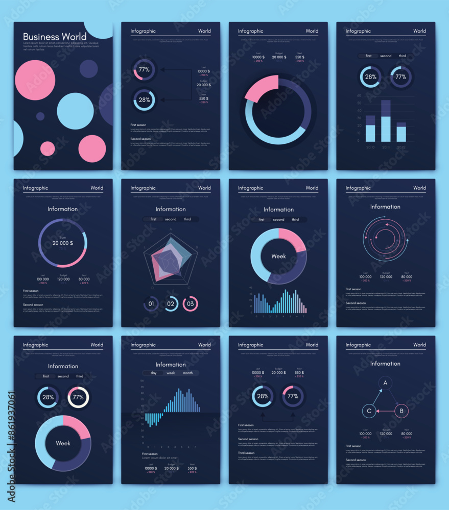 Aufkleber vector graphics infographics with mobile phone. template for creating mobile applications, workflow 