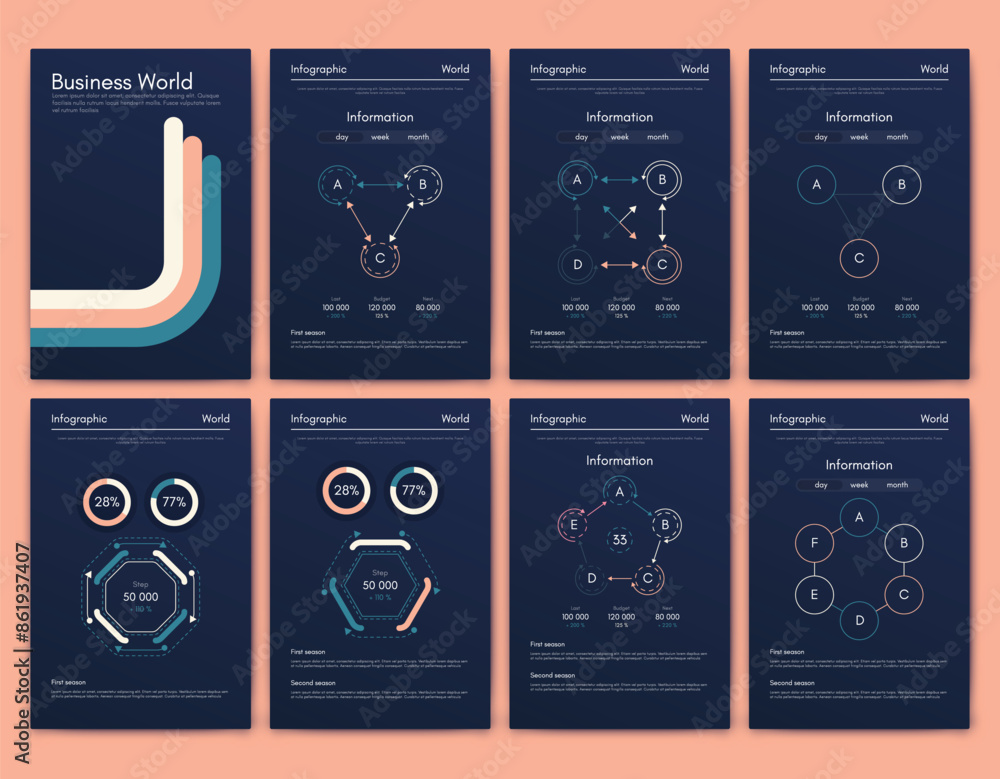 Aufkleber vector graphics infographics with mobile phone. template for creating mobile applications, workflow 